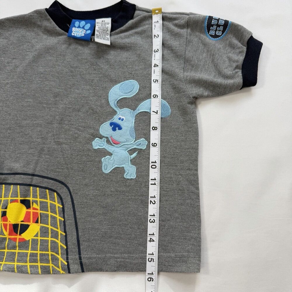 Blues Clues Embroidered Shirt Toddler Size 4T Gray Soccer Sports VINTAGE Y2K - Picture 4 of 6